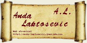 Anda Laptošević vizit kartica